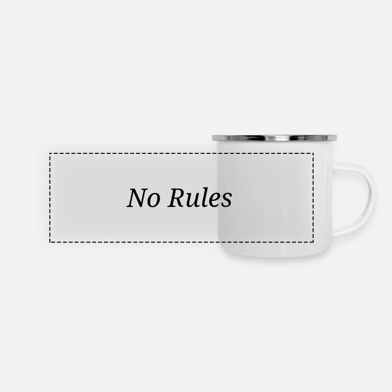 Pas de règles - Mug panoramique émaillé - blanc