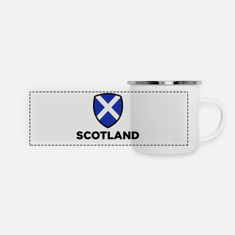 National Flag of Scotland - Panoramic Camper Mug - white