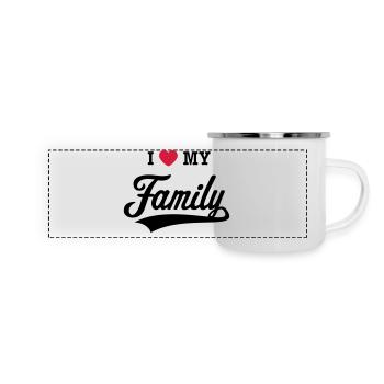 I Love My Family! (J'Aime Ma Famille ! / 2C) - Mug panoramique émaillé - blanc - Devant