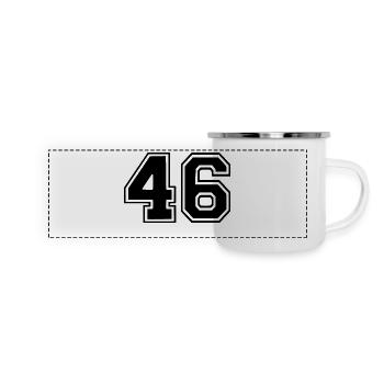 46 - Panorama Emaille-Tasse - Weiß - Vorne