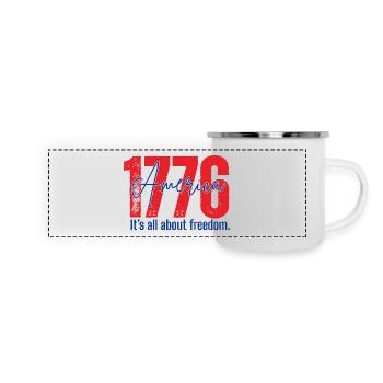 1776 America Freedom Design - Panoramic Camper Mug - white - Front
