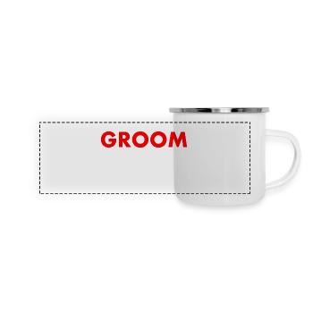 Groom - Panorama Emaille-Tasse - Weiß - Vorne