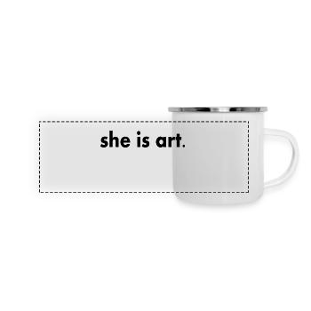 She is art - Panoramic Camper Mug - white - Front