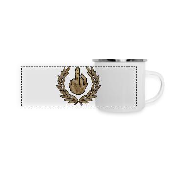 fuck - Panorama Emaille-Tasse - Weiß - Vorne