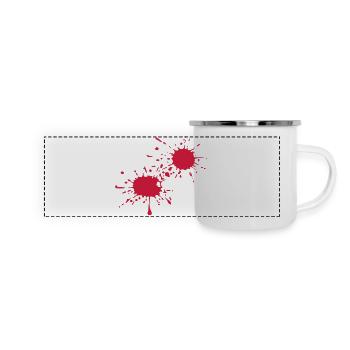Blut - Panorama Emaille-Tasse - Weiß - Vorne