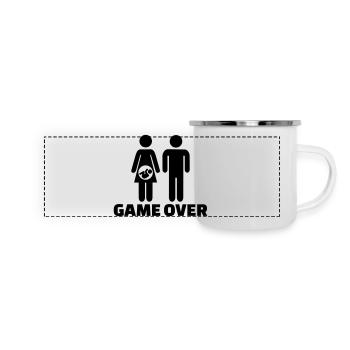 Bébé - Mug panoramique émaillé - blanc - Devant