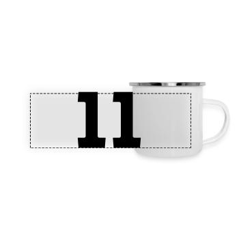 11 - Panorama Emaille-Tasse - Weiß - Vorne