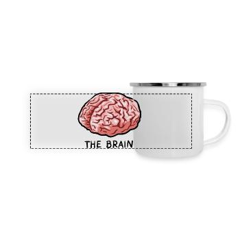 THE BRAIN - Panorama Emaille-Tasse - Weiß - Vorne