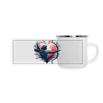 Mythical Heart Archer Illustration - Panoramic Camper Mug - white - Front