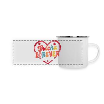 Gotcha Forever Adoption Family - Panorama Emaille-Tasse - Weiß - Vorne