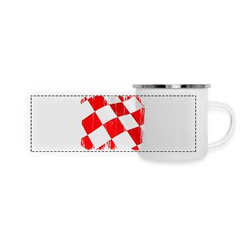 Kroatien hrvatska kroatien hrv hr zagreb geteilte Flagge - Panorama Emaille-Tasse - Weiß - Vorne