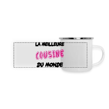 La meilleure cousine du monde - Mug panoramique émaillé - blanc - Devant
