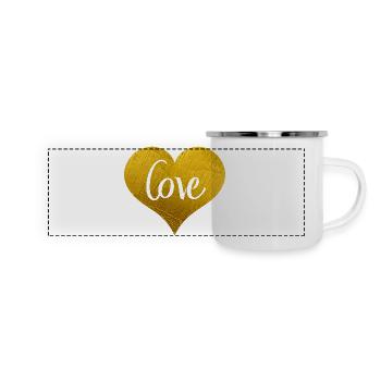 Love Wins - Panorama Emaille-Tasse - Weiß - Vorne