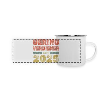 2025 - Panorama Emaille-Tasse - Weiß - Vorne