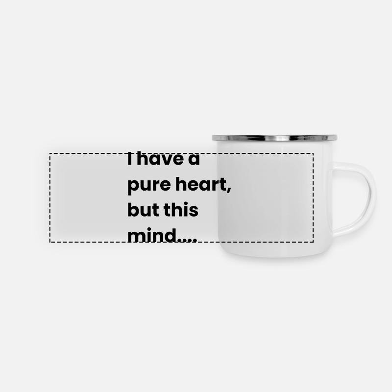 I have a pure heart but this mind - Panoramic Camper Mug - white