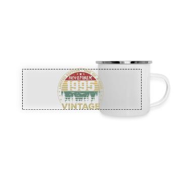 Novembre 1995 Cadeau Vintage - Né en Novembre 1995 - Mug panoramique émaillé - blanc - Devant