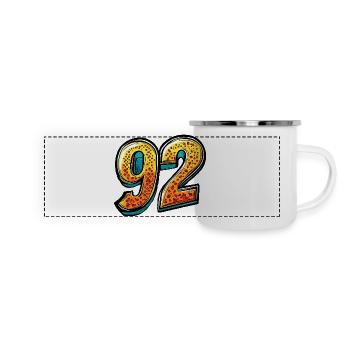92 Number Colorful - Panoramic Camper Mug - white - Front
