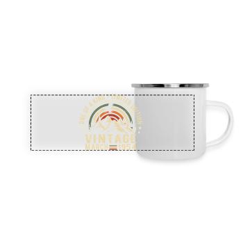 Geboren im März 1954 - Panorama Emaille-Tasse - Weiß - Vorne