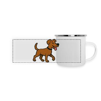 chien - Mug panoramique émaillé - blanc - Devant