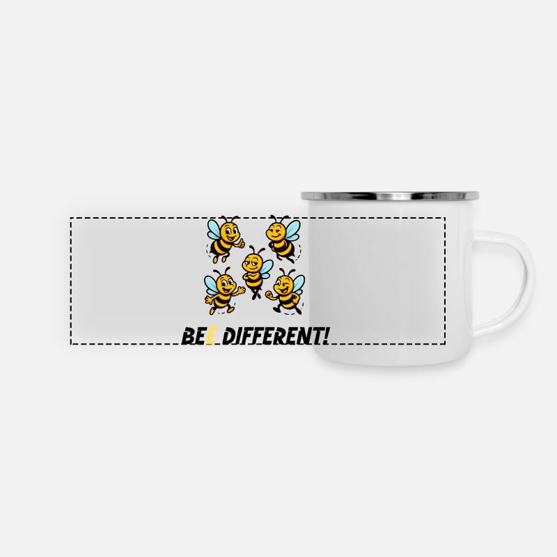 BEE DIFFERENT! - Panoramic Camper Mug - white