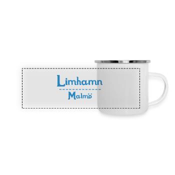 Limhamn – Malmö Sky Blue Design - Panoramic Camper Mug - white - Front