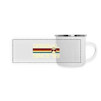Seit 99 - Panorama Emaille-Tasse - Weiß - Vorne