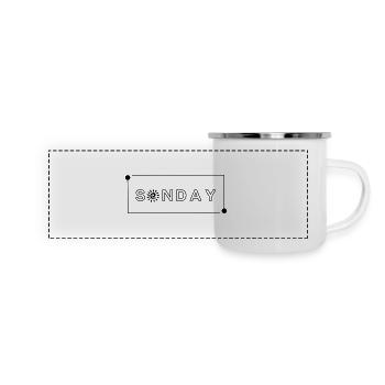 Sonday and lovelyday - Panorama Emaille-Tasse - Weiß - Vorne