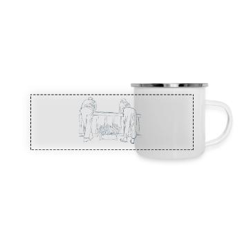 man and woman - Panoramic Camper Mug - white - Front