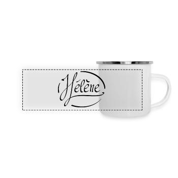 Helen - Panorama Emaille-Tasse - Weiß - Vorne
