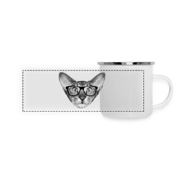 Oriental shorthair cat - Panoramic Camper Mug - white - Front