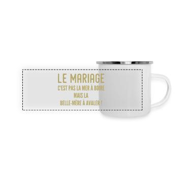 Mother-in-law Humorous Quote - Panoramic Camper Mug - white - Front