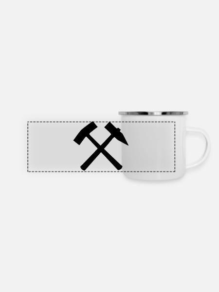 Eisen und Schlegel - Panorama Emaille-Tasse - Weiß