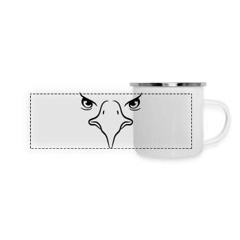 Eagle Beak bird Eagle eyes - Panoramic Camper Mug - white - Front