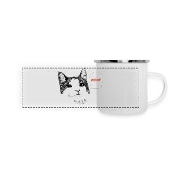 Cat Woof - Panoramic Camper Mug - white - Front