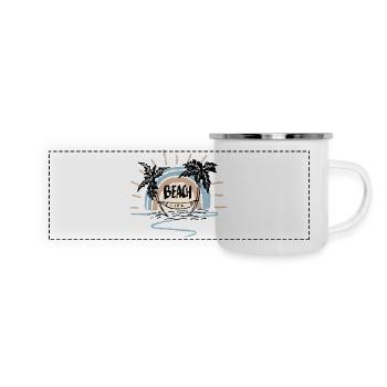 Vie à la plage Sunrise Arc - Mug panoramique émaillé - blanc - Devant