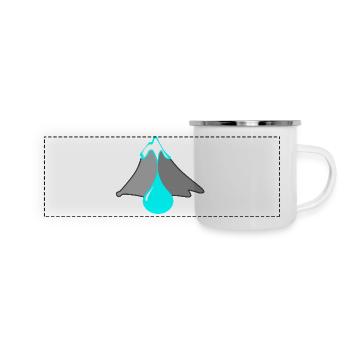 La Fonte Des Glaciers - Mug panoramique émaillé - blanc - Devant