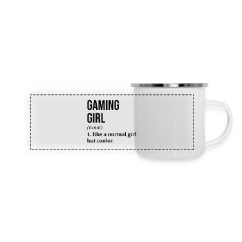 Gaming Gaming Gaming - Panorama Emaille-Tasse - Weiß - Vorne