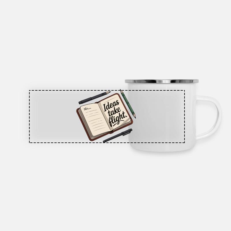 Ideen Take Flight Notizbuch Kunst - Panorama Emaille-Tasse - Weiß