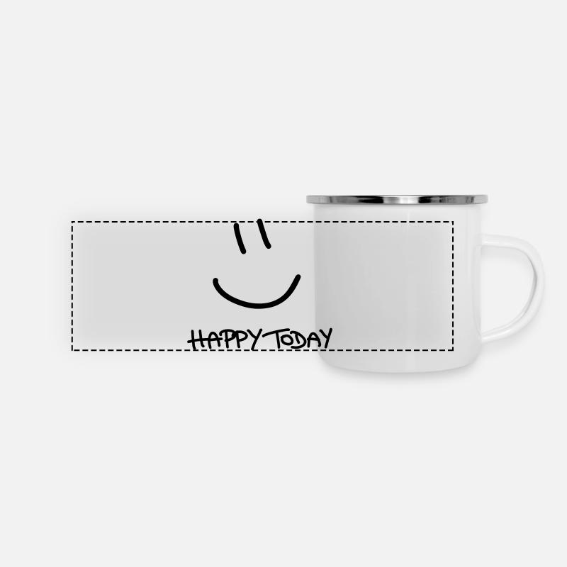 Happy Today - Panoramic Camper Mug - white