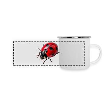 Ladybugs are also called ladybugs - Panoramic Camper Mug - white - Front