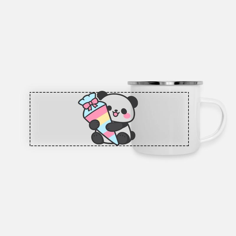 1st Grade Panda School Enrollment Gift 2026 - Panoramic Camper Mug - white