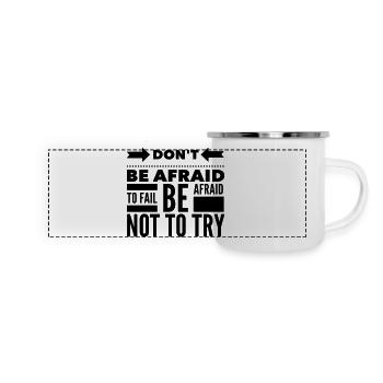 Afraid To Fail Try Quote - Panoramic Camper Mug - white - Front