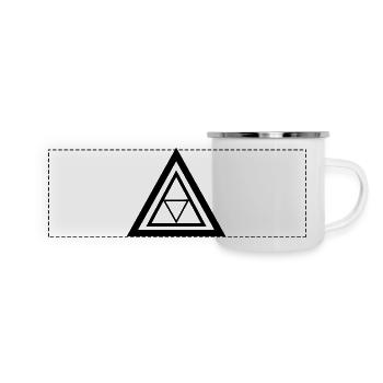 Design abstrait moderne - Mug panoramique émaillé - blanc - Devant