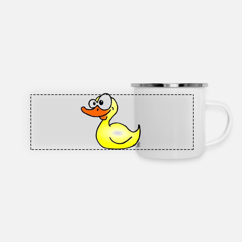Canard - Mug panoramique émaillé - blanc