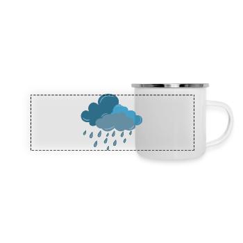 Cloud, Rain, Thunderstorm - Panoramic Camper Mug - white - Front