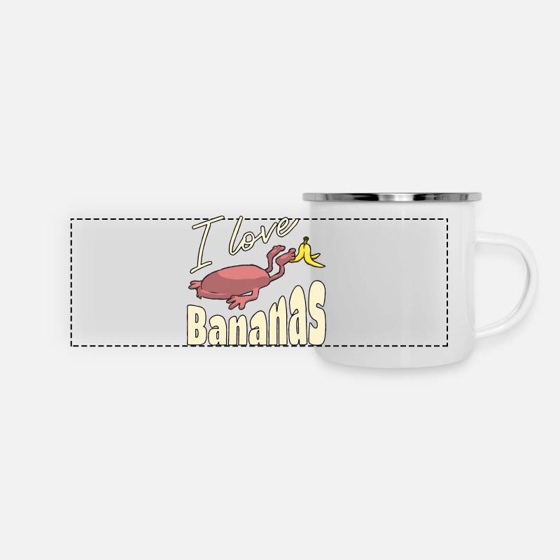 I love bananas - Panoramic Camper Mug - white