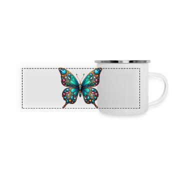Butterfly - Panoramic Camper Mug - white - Front