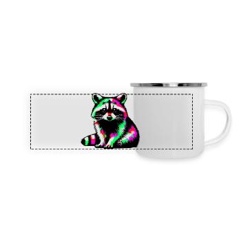 Raccoon - Panoramic Camper Mug - white - Front