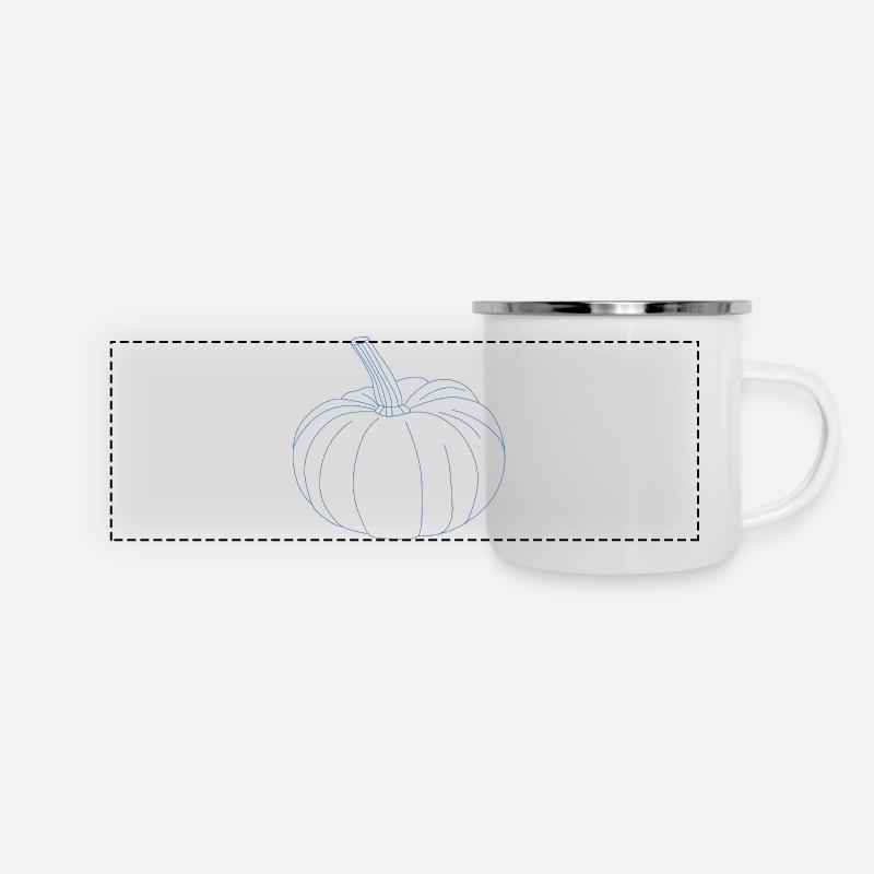Citrouille - Mug panoramique émaillé - blanc