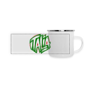 Italia Graffiti green-red - Panoramic Camper Mug - white - Front